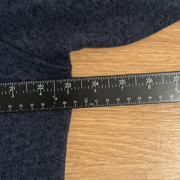 Eddie Bauer Men's 3 Button Fleece Sweater Blue XL Long Sleeve Mock Neck Pullover - Picture 3 of 8